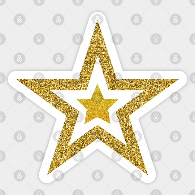 Luxury gold stars Sticker by Nano-none